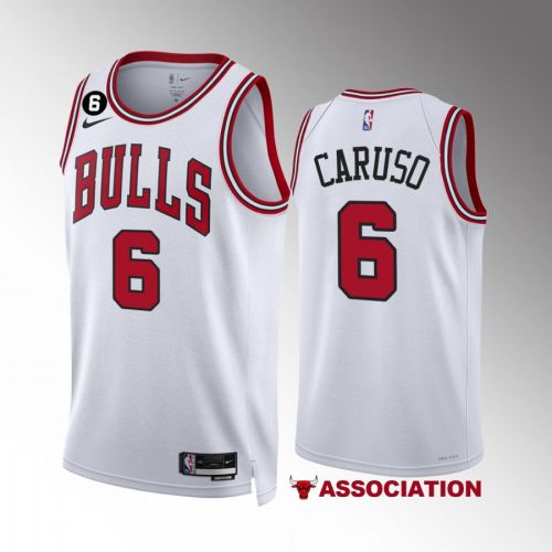 Alex Caruso 6 Chicago Bulls White Men Jersey 2022-23 Association Edition NO.6 Patch