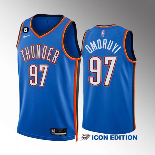 Eugene Omoruyi 97 Oklahoma City Thunder Blue Jersey 2022-23 Icon Edition Swingman