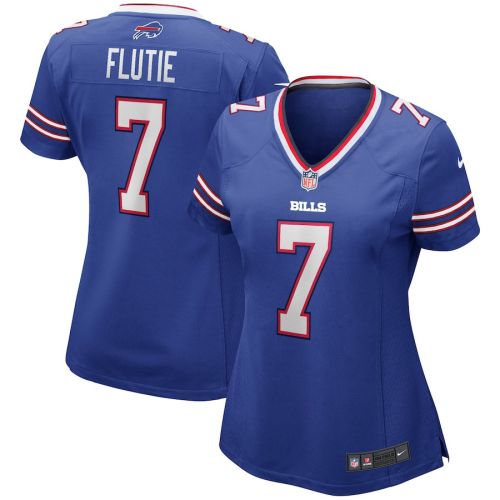 Doug Flutie 7 Buffalo Bills Women Game Retired Jersey - Royal