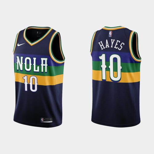 New Orleans Pelicans 10 Jaxson Hayes 2022-23 City Edition Navy Men Jersey