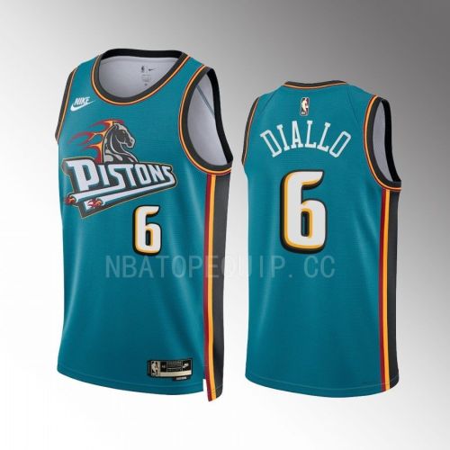 Detroit Pistons Hamidou Diallo 2022-23 Classic Edition Teal 6 Jersey Swingman