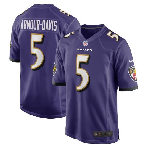 Jalyn Armour-Davis 5 Baltimore Ravens Men Game Jersey - Purple