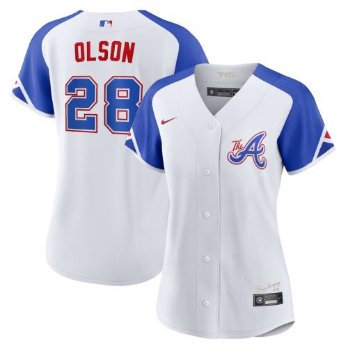 Matt Olson 28 Atlanta Braves 2023 City Connect Women Jersey - White