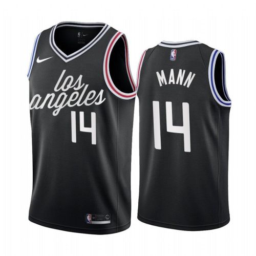 Terance Mann 2022-23 Los Angeles Clippers Black 14 City Edition Jersey Cursive - Men Jersey