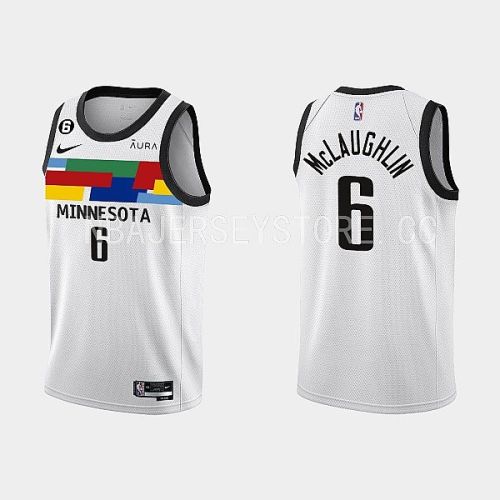 Minnesota Timberwolves 6 Jordan McLaughlin 2022-23 City Edition White Men Jersey