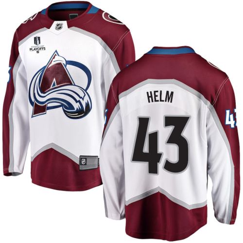 Darren Helm 43 Colorado Avalanche Stanley Cup 2023 Playoffs Patch Away Breakaway Men Jersey - White