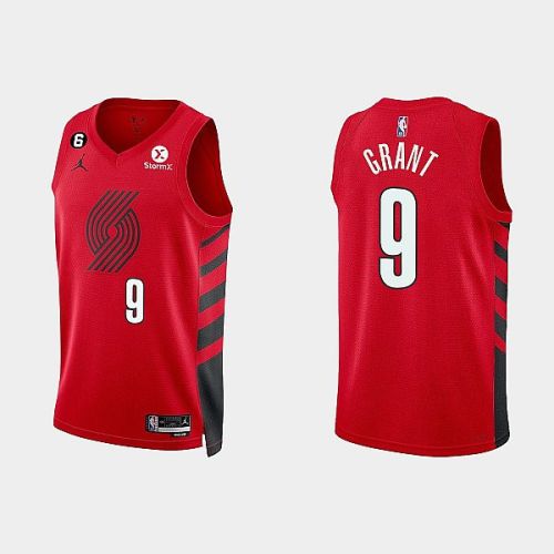 Portland Trail Blazers 9 Jerami Grant 2022-23 Statement Edition Red Men Jersey