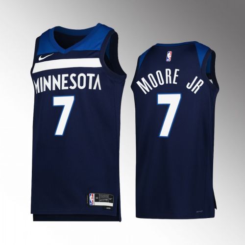 Minnesota Timberwolves Wendell Moore Jr. 7 2022-23 Icon Edition Navy Jersey Swingman