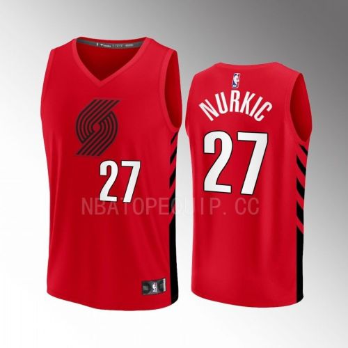 Portland Trail Blazers 27 Jusuf Nurkic Statement Edition Men Jersey 2022-23 Fast Break Player Red