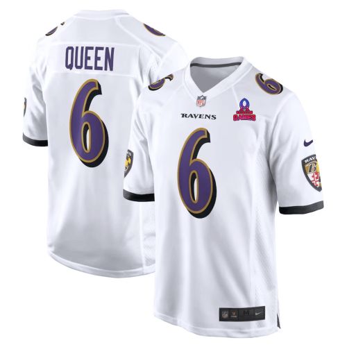 Patrick Queen 6 Baltimore Ravens 2024 Pro Bowl Patch Game Men Jersey - White