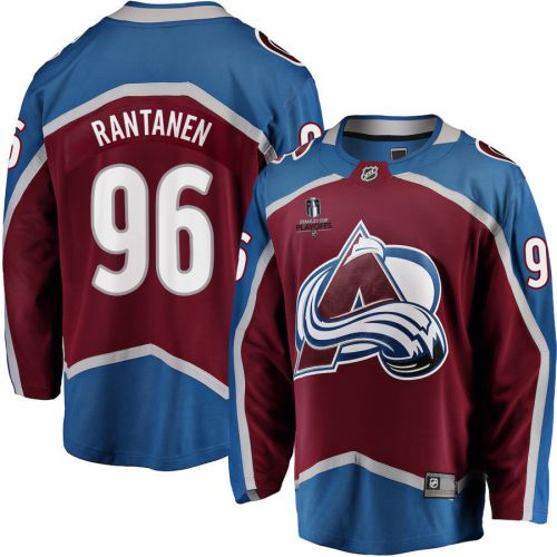 Mikko Rantanen 96 Colorado Avalanche Stanley Cup 2023 Playoffs Patch Home Breakaway Men Jersey - Burgundy