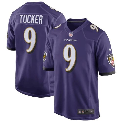 Justin Tucker 9 Baltimore Ravens Game Jersey - Purple