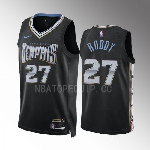 Memphis Grizzlies David Roddy 27 2022-23 City Edition Black Jersey Swingman