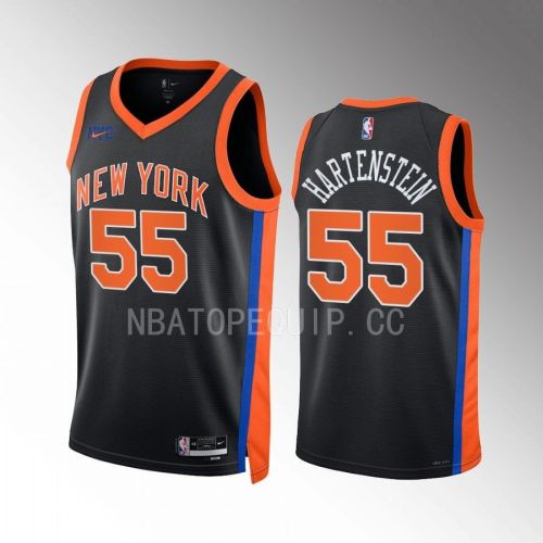 Isaiah Hartenstein 55 2022-23 New York Knicks Black City Edition Jersey Swingman