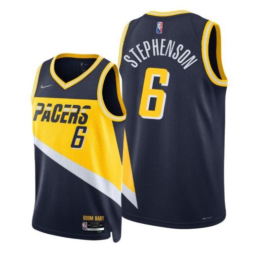 Lance Stephenson 6 Indiana Pacers 2022-23 City Edition Navy Jersey 75th Diamond - Men Jersey