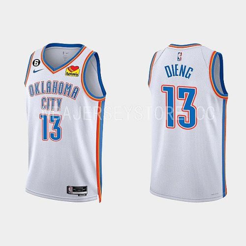 Oklahoma City Thunder Ousmane Dieng 13 2022-23 Association Edition White Men Jersey Swingman