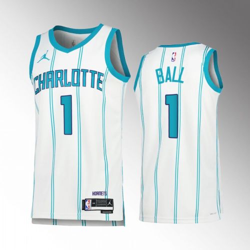 LaMelo Ball 1 Charlotte Hornets 2022-23 White Association Edition Men Jersey Swingman