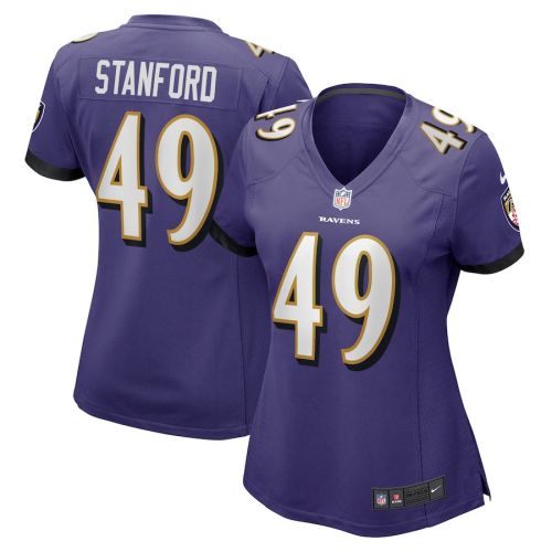 Julian Stanford Baltimore Ravens Women's Home Game Player Jersey - Purple