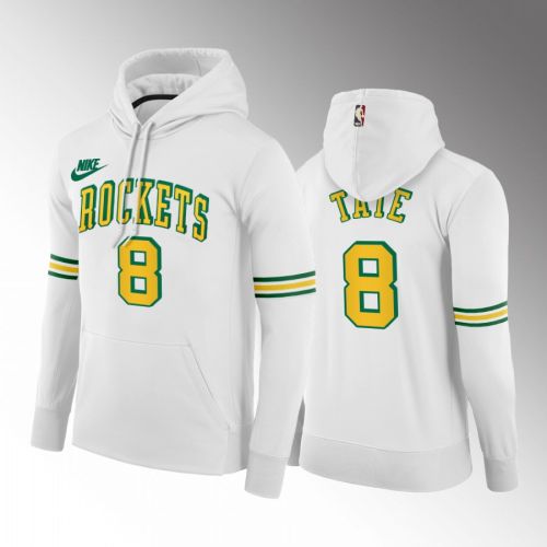 Jae'Sean Tate Houston Rockets 2022-23 Classic Edition Hoodie White 55th Anniversary