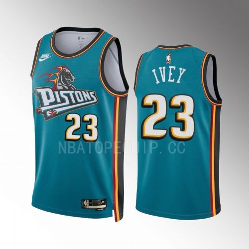 Detroit Pistons Jaden Ivey 23 2022-23 Classic Edition Teal Men Jersey Swingman