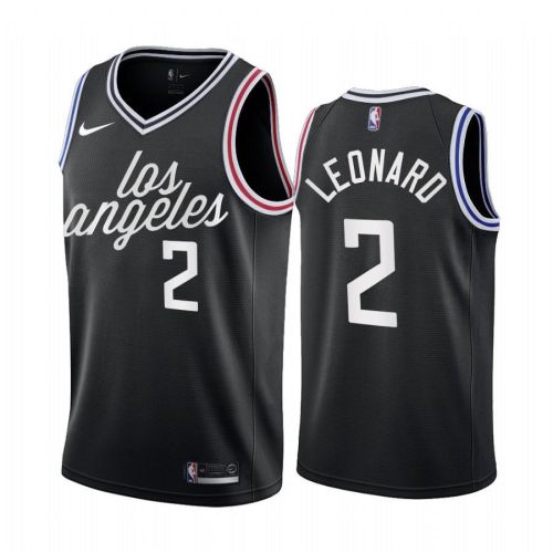 Kawhi Leonard 2022-23 Los Angeles Clippers Black 2 City Edition Jersey Cursive - Men Jersey