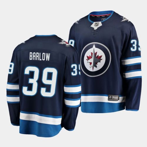 Colby Barlow #39 Winnipeg Jets 2023 NHL Draft Home Breakaway Men Jersey - Navy