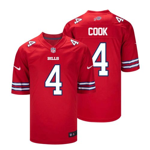 James Cook 4 Buffalo Bills Men Alternate Game Jersey - Red