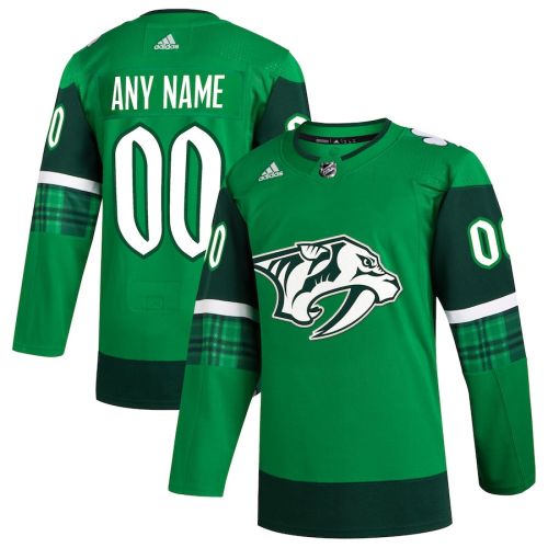 Nashville Predators St. Patrick's Day Custom Men Jersey - Kelly Green