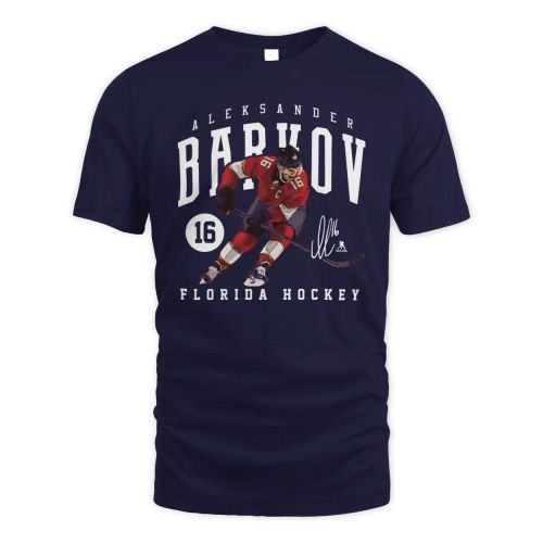 Aleksander Barkov 16 Florida Panthers Game T-Shirt - Navy