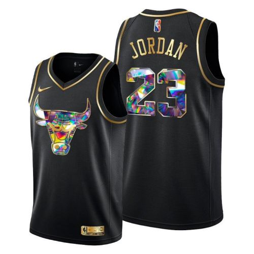 Michael Jordan 23 Chicago Bulls 75th Anniversary Team Black Jersey - Men