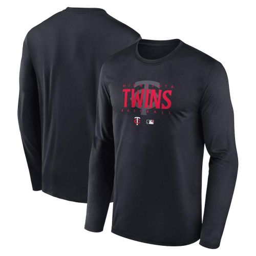 Minnesota Twins Team Logo Legend Performance Long Sleeve T-Shirt - Navy