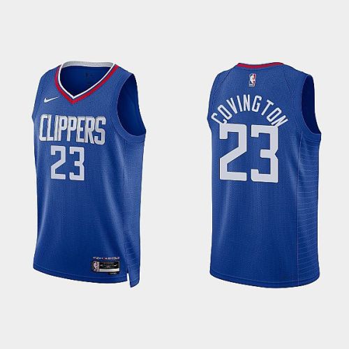 Los Angeles Clippers 23 Robert Covington 2022-23 Icon Edition Blue Men Jersey