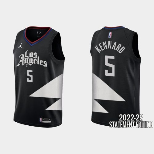 Los Angeles Clippers Luke Kennard 5 Black 2022-23 Statement Edition Men Jersey