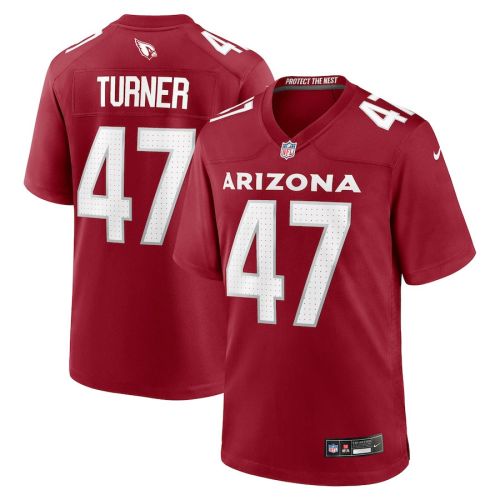 Ezekiel Turner 47 Arizona Cardinals Men Team Game Jersey - Cardinal