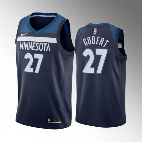 Rudy Gobert 27 Minnesota Timberwolves 2022-23 Icon Edition Navy Jersey