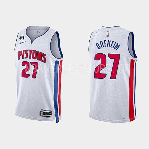 Detroit Pistons Buddy Boeheim 27 2022-23 Association Edition White Men Jersey Swingman