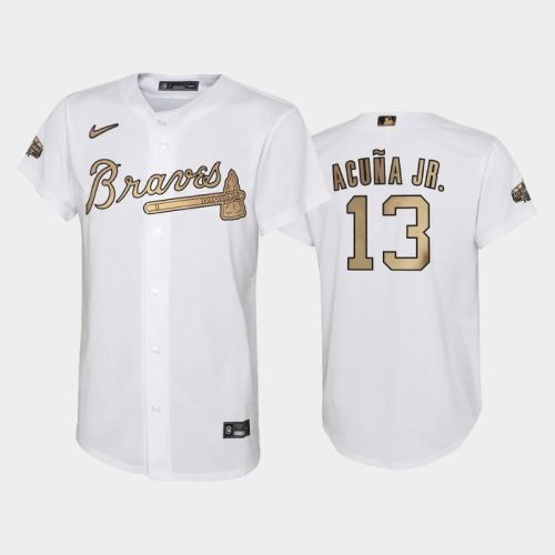 Atlanta Braves 2022-23 All-Star Game 13 Ronald Acuna Jr. White Youth Jersey