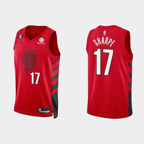 Portland Trail Blazers 17 Shaedon Sharpe 2022-23 Statement Edition Red Men Jersey