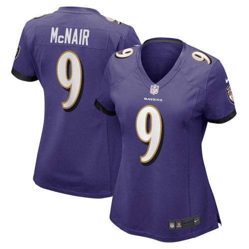 Steve McNair 9 Baltimore Ravens Women's Game Retired Player Jersey - Purple