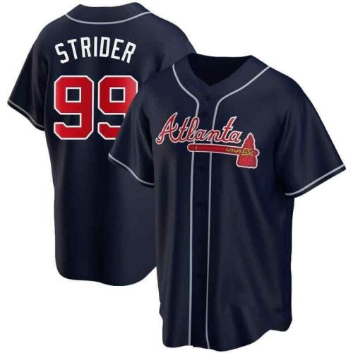 Spencer Strider 99 Atlanta Braves Men Jersey - Navy