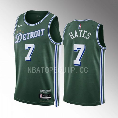 Killian Hayes 7 2022-23 Detroit Pistons Green City Edition Jersey Swingman