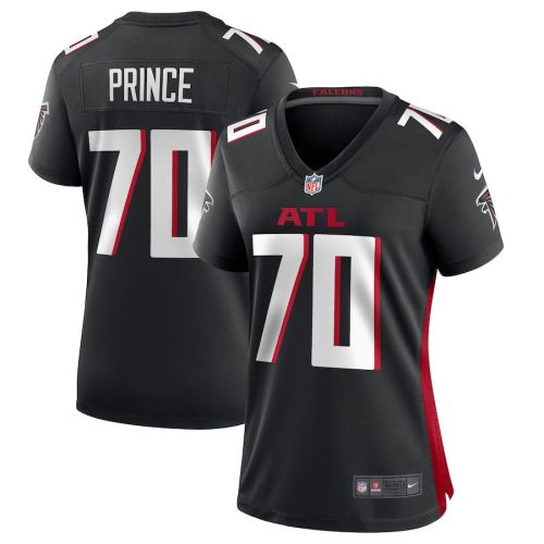 Isaiah Prince 70 Atlanta Falcons Women Team Game Jersey - Black