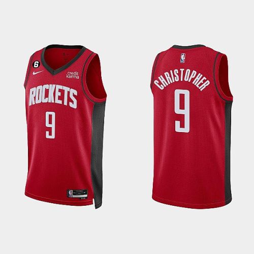 Houston Rockets 9 Josh Christopher 2022-23 Icon Edition Red Men Jersey