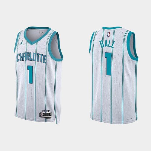 Charlotte Hornets 1 LaMelo Ball 2022-23 Association Edition White Men Jersey