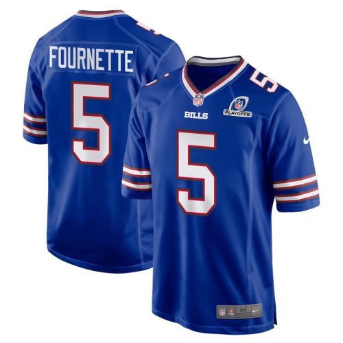 Leonard Fournette 5 Buffalo Bills 2023 Playoffs Patch Game Men Jersey - Royal