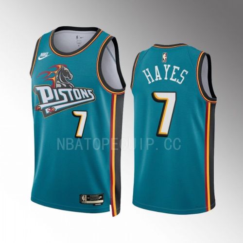 Detroit Pistons Killian Hayes 7 2022-23 Classic Edition Teal Jersey Swingman