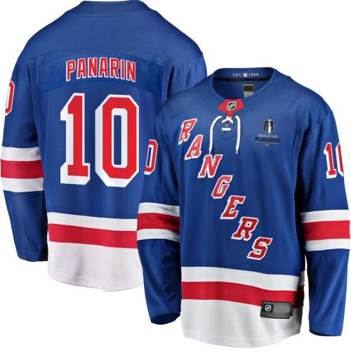 Artemi Panarin 10 New York Rangers Stanley Cup 2023 Playoffs Patch Home Breakaway Men Jersey - Blue