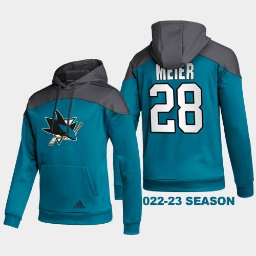 San Jose Sharks 28 Timo Meier 2022-23 Stylish Black Hoodie Pullover