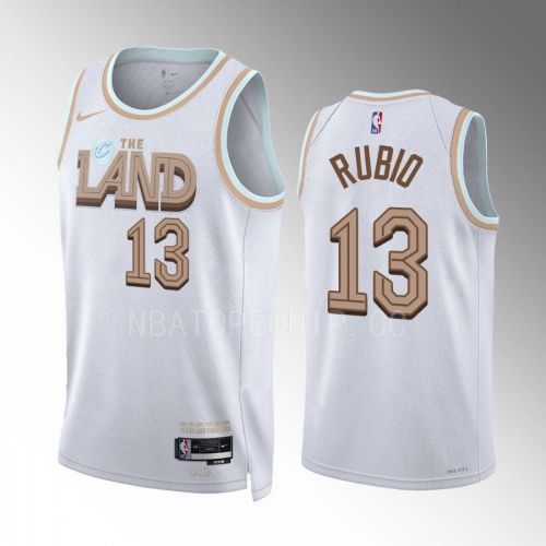 Ricky Rubio 13 2022-23 Cleveland Cavaliers White City Edition Jersey Swingman