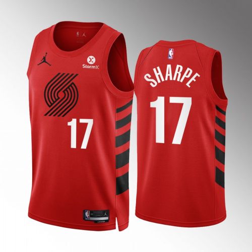 Shaedon Sharpe 17 2022-23 Portland Trail Blazers Red Statement Edition Men Jersey Swingman